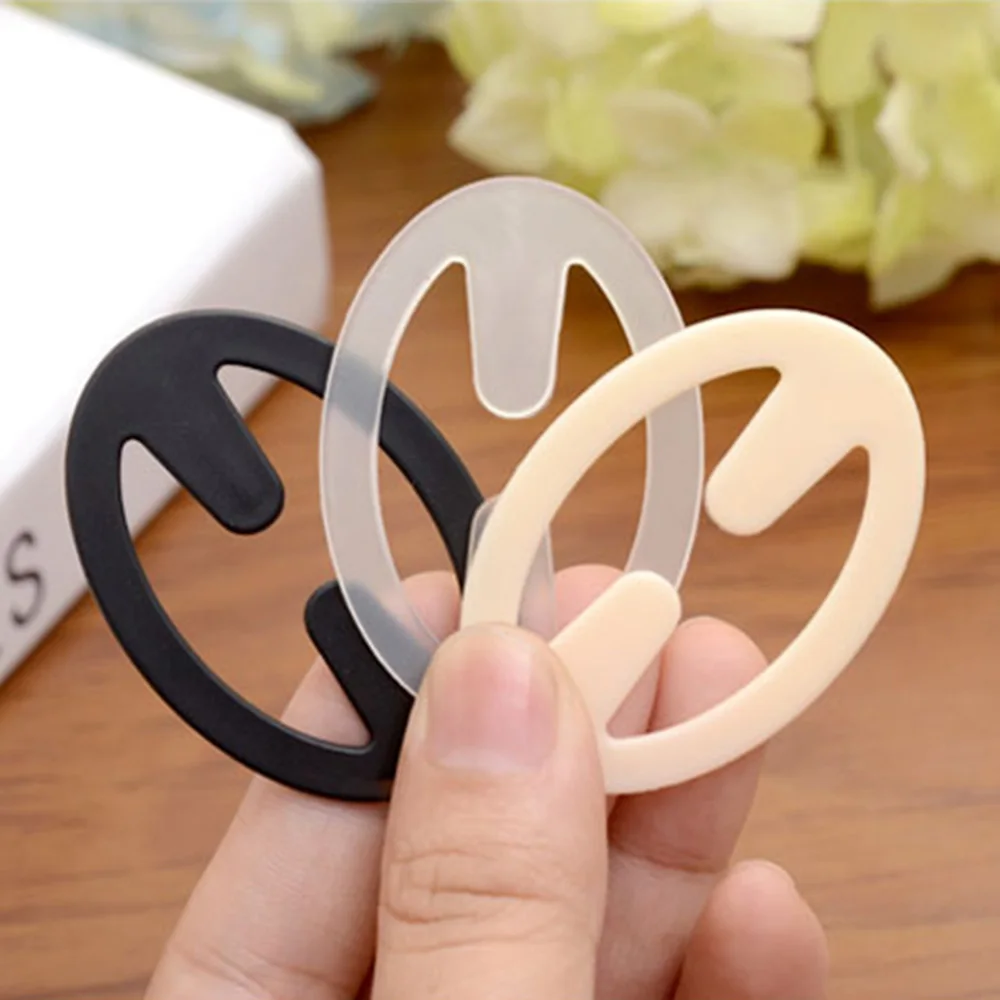 

3pcs Wedding Bra Straps Bra Clip Buckles Shadow-Shaped Buckle Conceal Clear Cleavage Bra Extender Holders Accessories