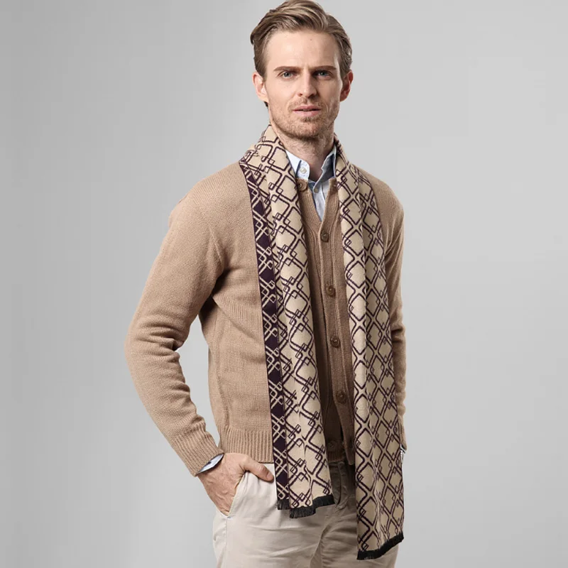 [AETRENDS] Зимние мужские кашемировые шарфы в клетку Z 3453|cashmere scarf men|cashmere scarfplaid cashmere