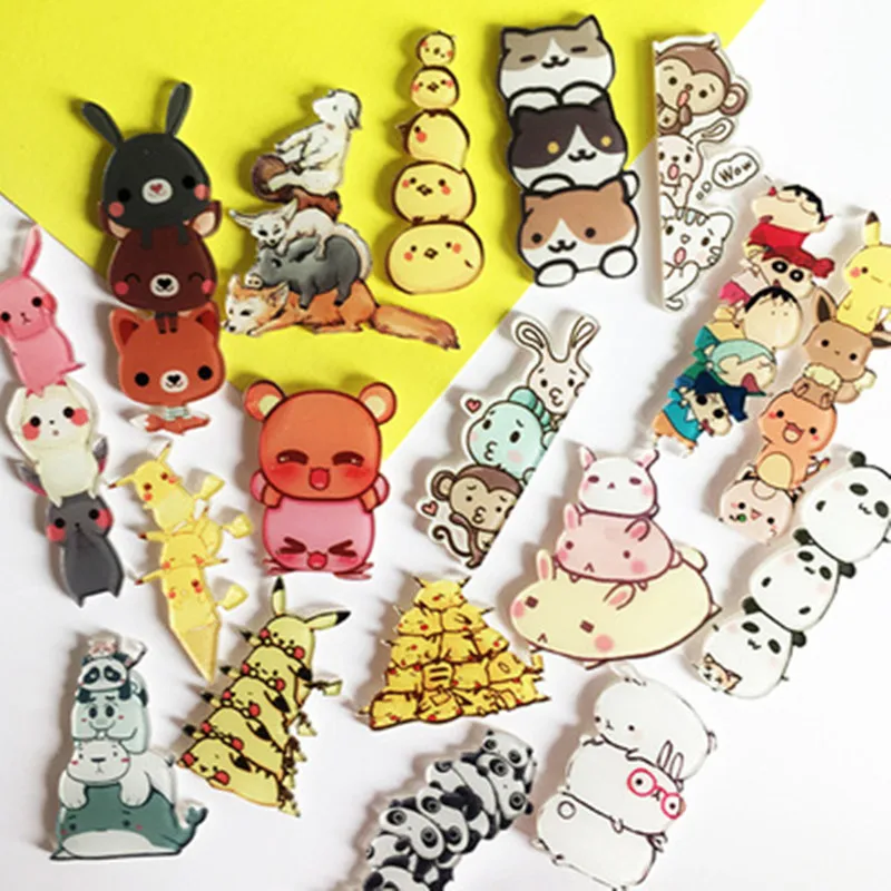 1 шт. животные панда значок Harajuku акриловая булавка брошь мультфильм рюкзак значки
