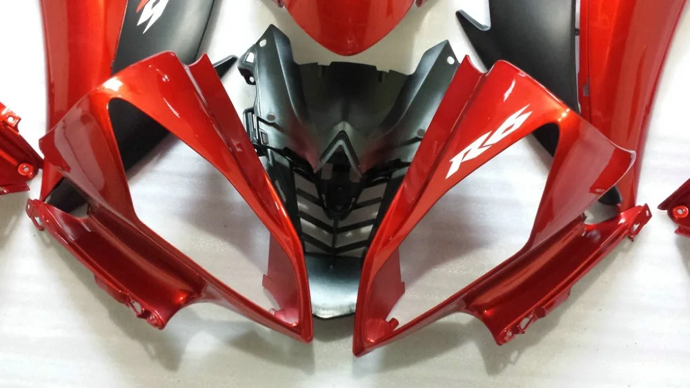 Комплект обтекателей под давлением для YAMAHA YZFR6 08 09 10 11 12 YZF R6 2008 2010 2012 YZF600 красный
