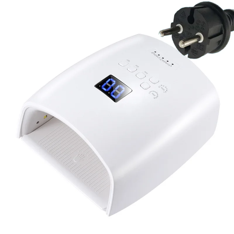 7800mAh 60W EU Plug 60 Вт Встроенная батарея беспроводная УФ лампа S10 гель лак для ногтей Сушилка для ногтей отверждающий светильник беспроводной светодиодный светильник для ногтей - Цвет: 7800mAh 60W EU Plug