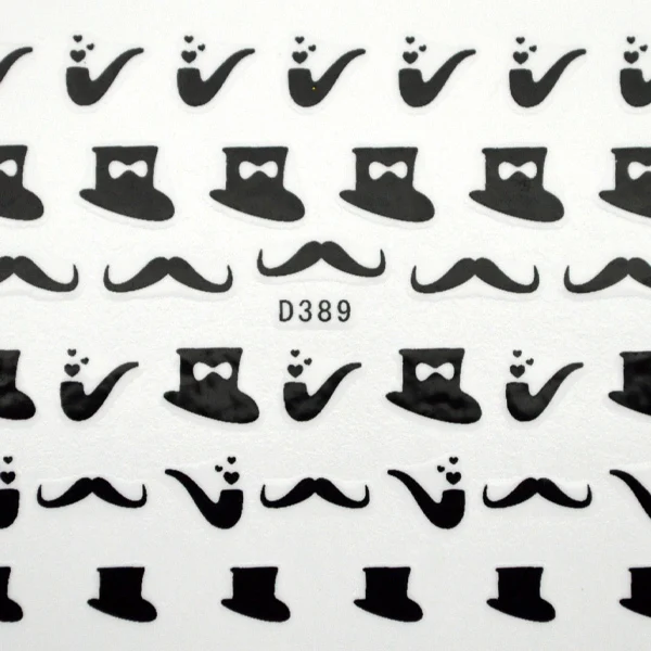 5 шт./лот переводные наклейки для ногтей с черными усами ногтей|decal paper|decal macbookdecals