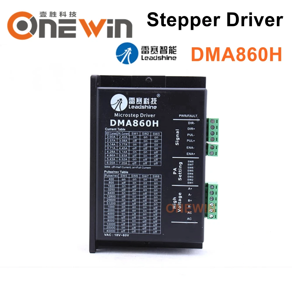 Motor de Passo 24-80v para Nema Leadshine Originais Stepper Motorista Cnc Peças Dma860h 34