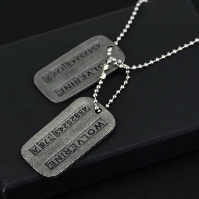 X-Men Origins Wolverin колье с идентификационным номером собаки из цинкового сплава X Men Jame