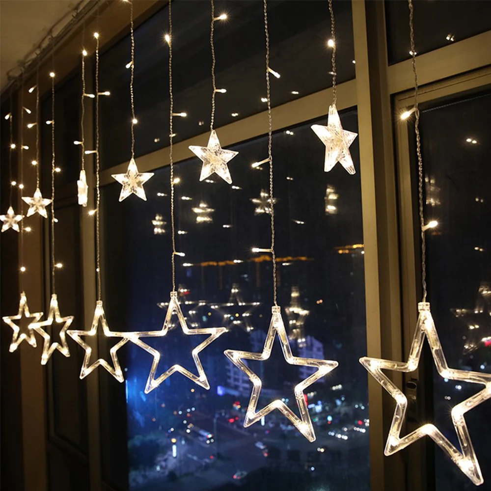 Светодиодная уличсветильник гирлянда в виде звезд 2 5 м 138 светодиодов | Лампы и - Фото №1