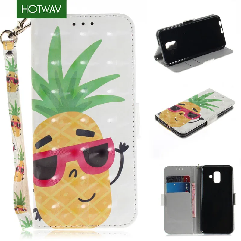 HOTWAV 3D Флип кожаный чехол для Samsung A6 2018 5 6 дюймов с подставкой держатель карты