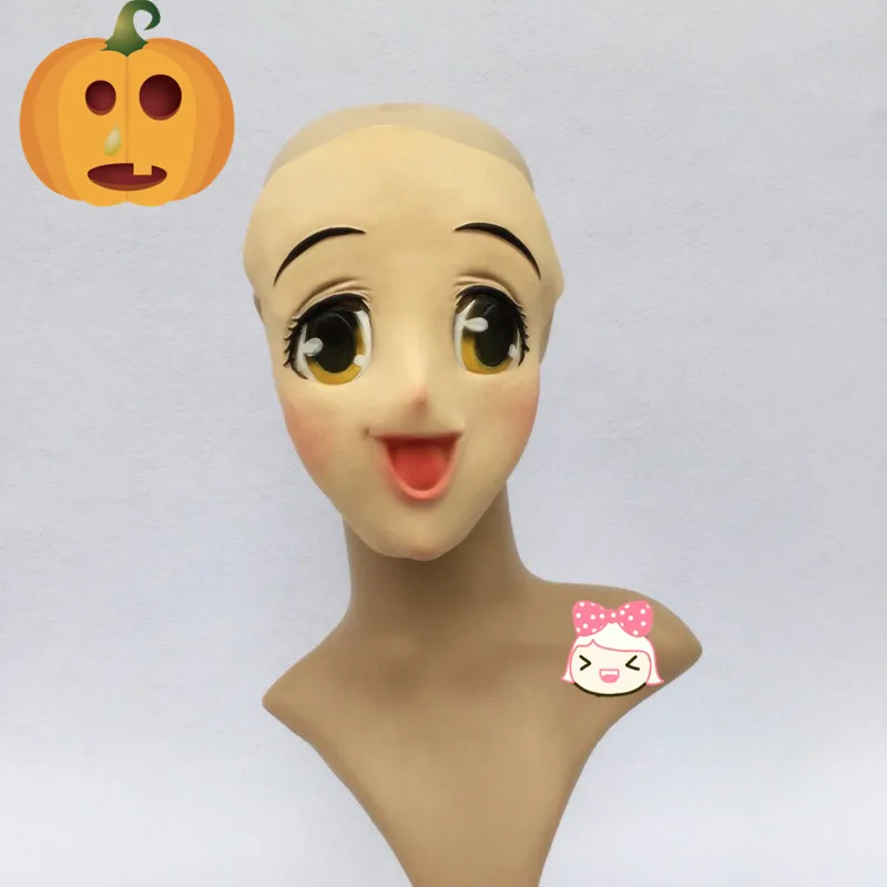 1 Милая Женская милая маска Кигуруми для лица с мультяшным принтом BJD Eye в стиле японского аниме маска Лолиты кроссдресс кукольная маска - Цвет: 1