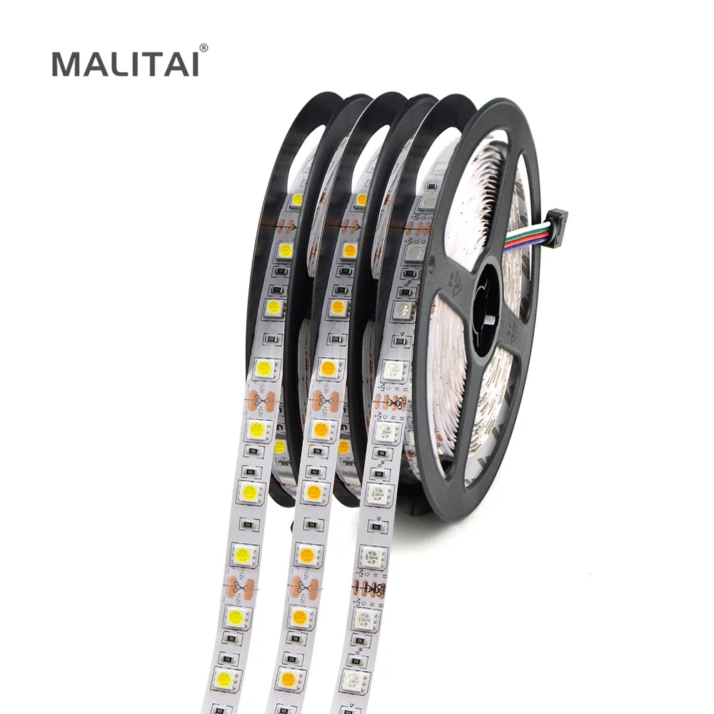 Гибкая СВЕТОДИОДНАЯ лента SMD 5050 RGB 5 м (метров) 12 В 60 светодиодов/м ярче чем 3528