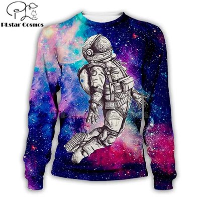 sweatshirt Armstrong космический набор 3d толстовки/толстовка/молния унисекс Женские повседневные милые coseplay астронавт скафандр-18 - Цвет: sweatshirt