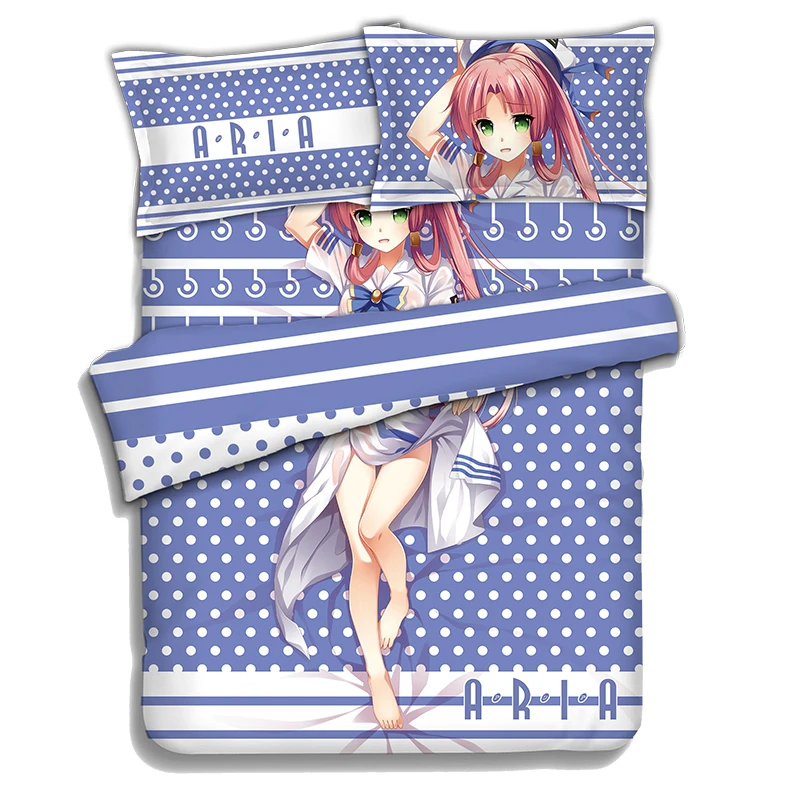 Короткая футболка с героями из японского аниме Ария по прозвищу AVVENIRE простыни
