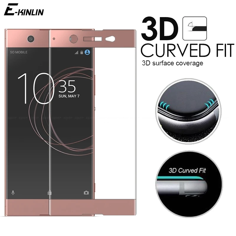 3D изогнутое покрытие из закаленного стекла для sony Xperia XZ3 Z2 XZ1 XZ XZS X Compact XA XA1 XA2 8 5 10 Plus Ultra Premium защита экрана