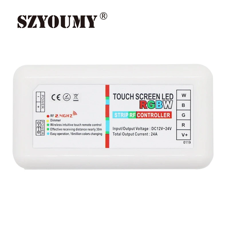 

SZYOUMY 20pcs/LOT 2.4G LED RGBW Controller DC12-24V Touch Remote Control for RGBW LED Strip