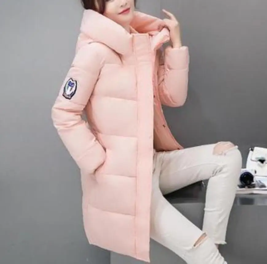 Новые женские оптом 2019 хлопчатобумажное пальто длинные размер код тонкий вниз