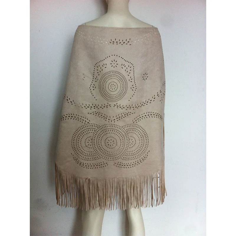 Новая женская мягкая шаль из искусственной замши с бахромой шарфы одноцветная