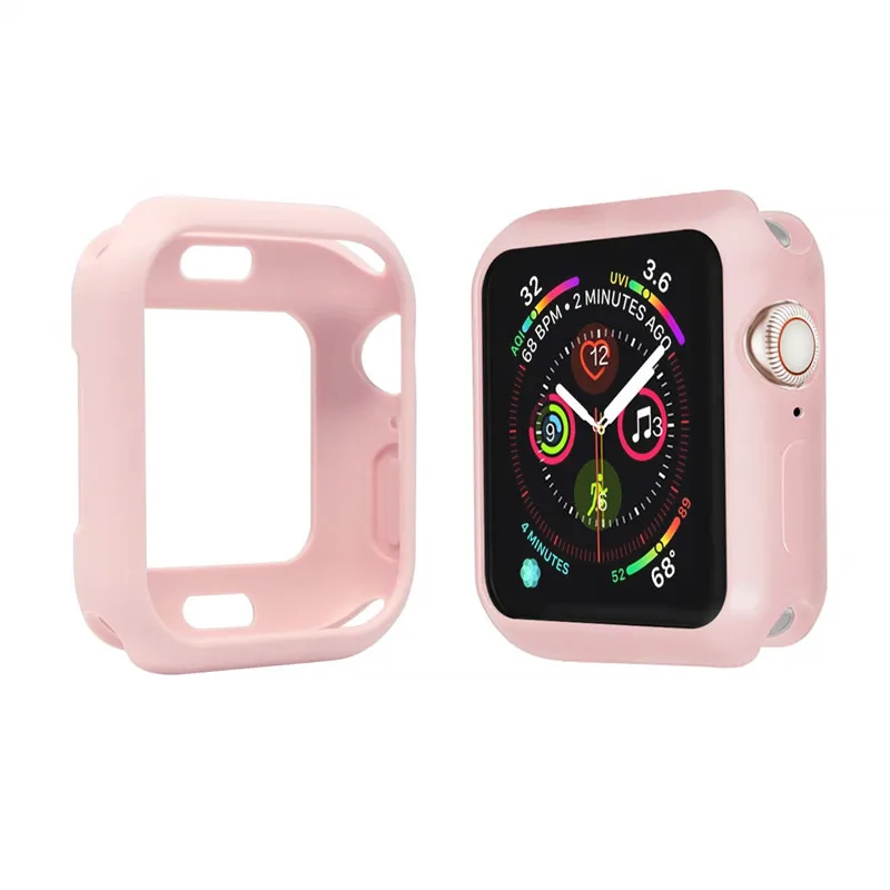 vintage Rose Красочный мягкий чехол протектор для Apple Watch Series 4 ультратонкий защитный чехол против царапин для iWatch 40 мм 44 мм бампер - Цвет: vintage Rose