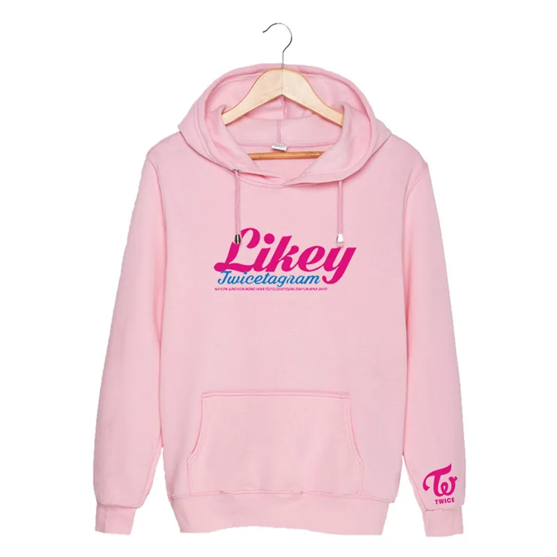 Корейская мода в стиле K-POP двухслойная хлопковая толстовка с капюшоном Likey