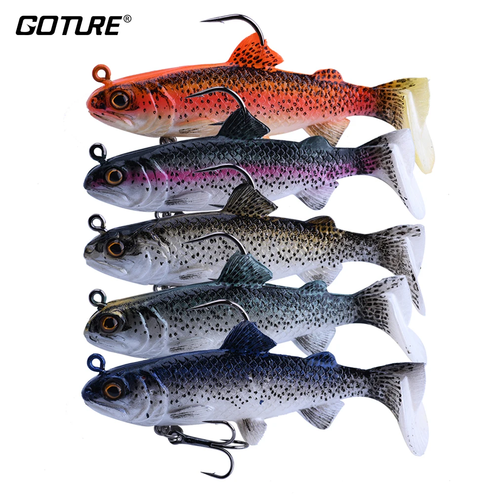 Goture 5 шт./лот 12 г 8 3 см рыболовные приманки Swimbait медленно опускается на дно воблеры