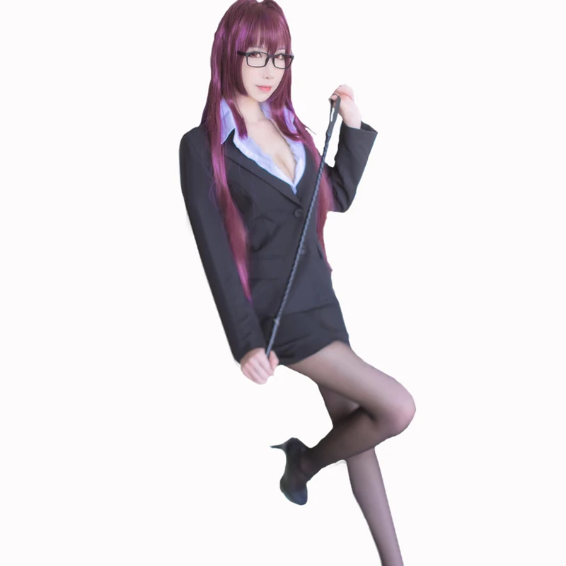 Аниме Fate/ Grand Order Scathach Сексуальная Высококачественная Черная униформа для