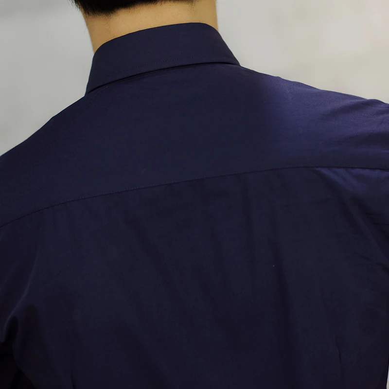 Весна лето мужская мода С Длинным Рукавом Твердые Рубашки Смесь Classic-fit Бизнес