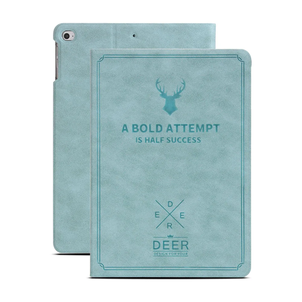 Корпус нового для Apple iPad Air 1 2013 выпуска крышку A1474 A1475 A1476 PU высокого качества кожи оленя Смарт сна просыпаюсь PU shell