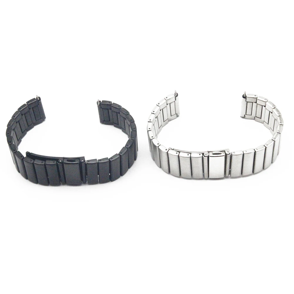 Stainless Steel Watch Band 22mm 24mm for Citizen Folding Clasp Strap Loop Wrist Belt Bracelet Black Silver + Spring Bar + Tool