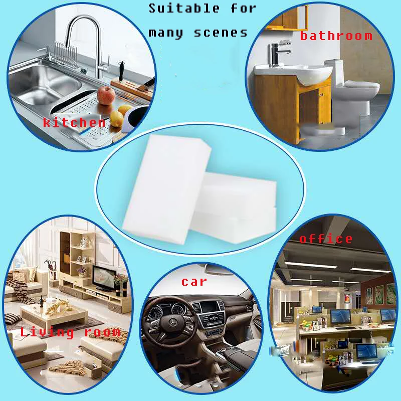 

1/5/10PCS Sponge Magic Wipe Kitchen Office Bathroom Toilet Household Dishwashing Cleaning Dust Melamine Sponge 10x7x3cm