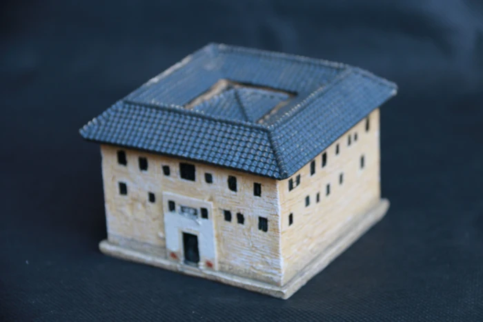 Большое здание Китай Фуцзянь Юндин Hakka Tulou Earthen мир наследия ПВХ фигурка модель