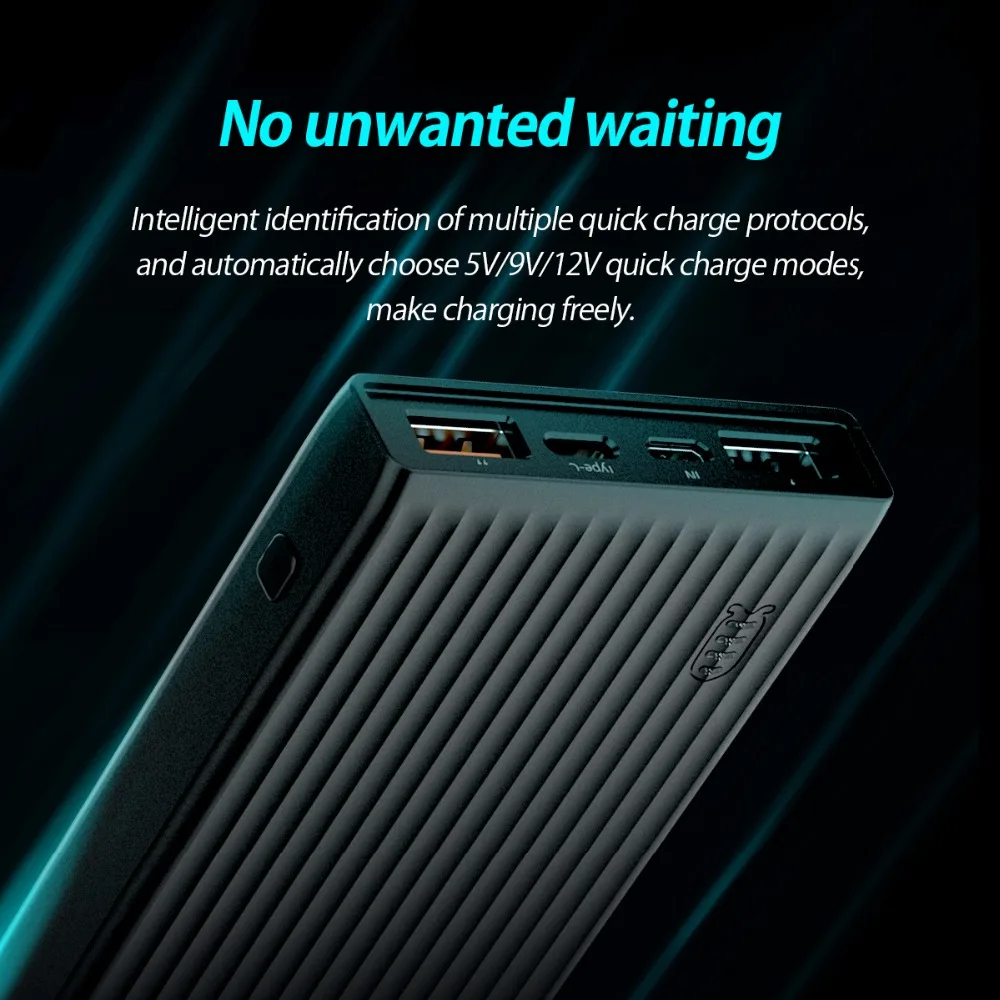 ORICO QC3.0 внешний аккумулятор 20000 мАч BC1.2 Type-C Двусторонняя Быстрая зарядка 18 Вт