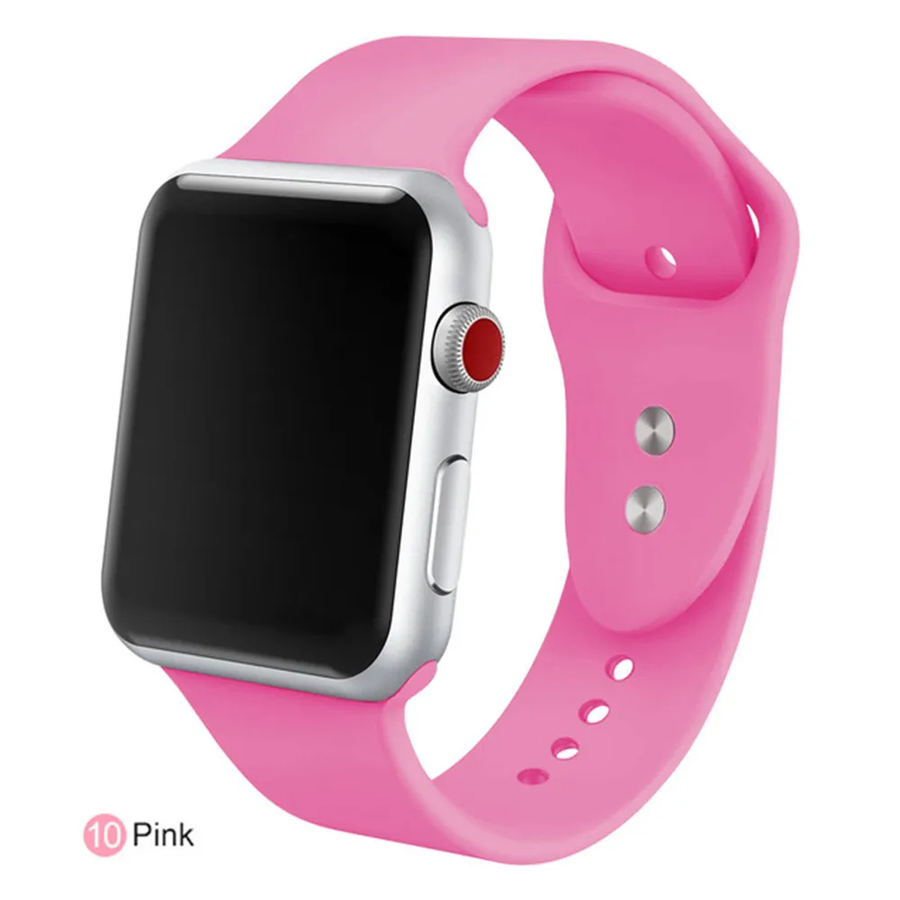 I Мягкий силиконовый ремешок для часов для Apple Watch series 5 38 мм 42 мм сменный ремешок на запястье для i watch Series 1 2 3 4 5 новейший - Цвет: I