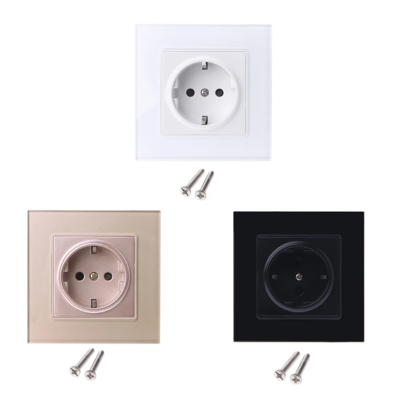 Штепсельная розетка W715 европейского стандарта 16A зарядное устройство из стекла
