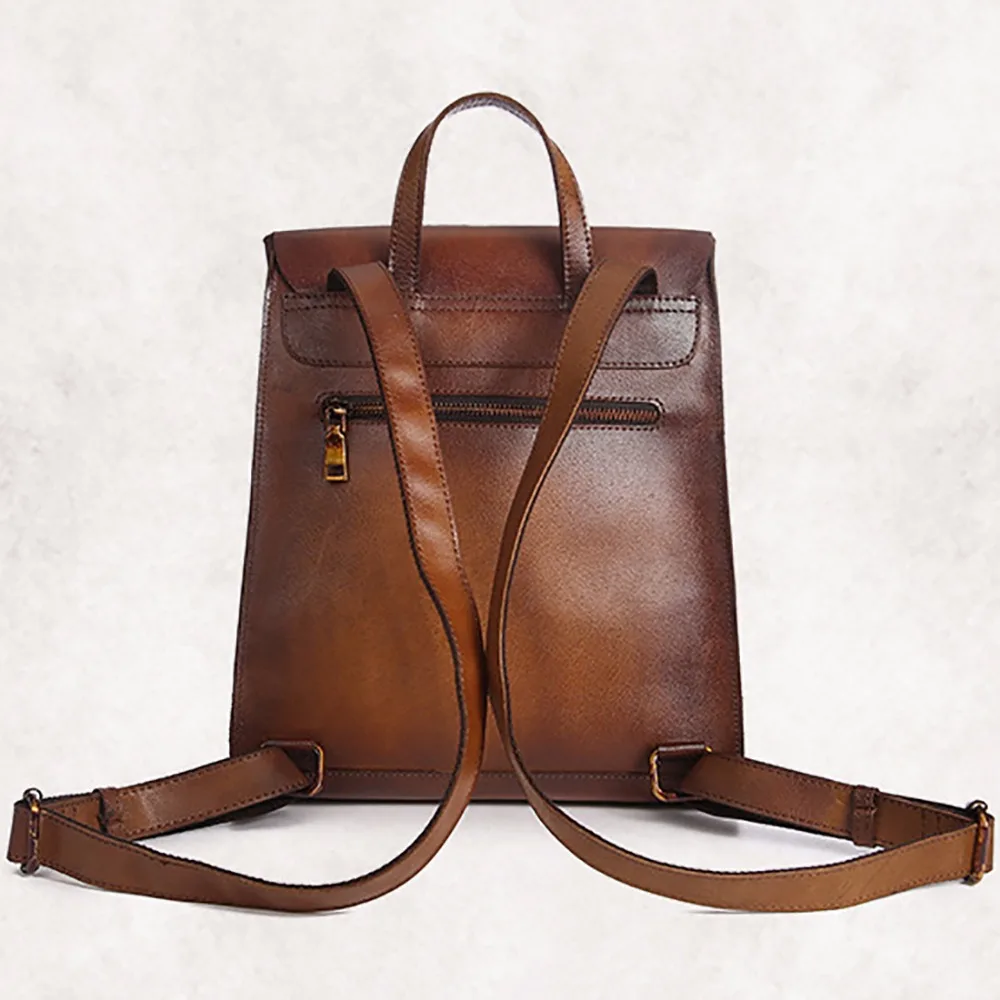 Модный мужской рюкзак из натуральной воловьей кожи известного бренда для книг