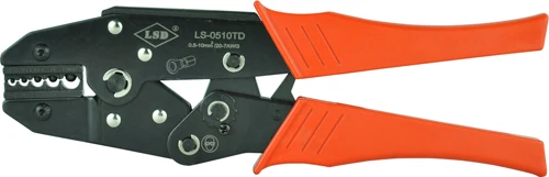 Обжимные клещи с храповым механизмом для неизолированных клемм и разъема 0 5-10 мм2