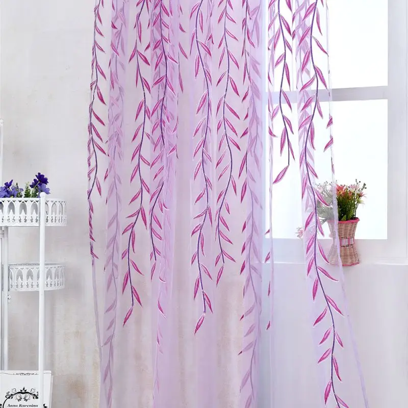 Новейшие милые офсетные шторы в форме ивы для гостиной cortinas para sala de estar