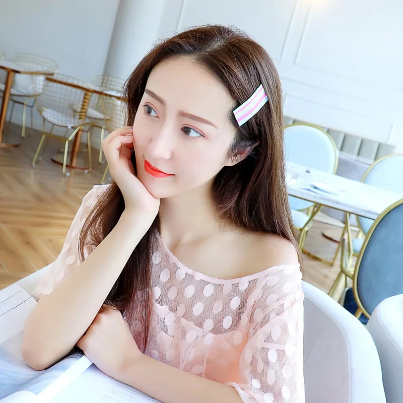 Лидер продаж Девушка BB зажим для волос Радуга заколка ручки сбоку заколки Для