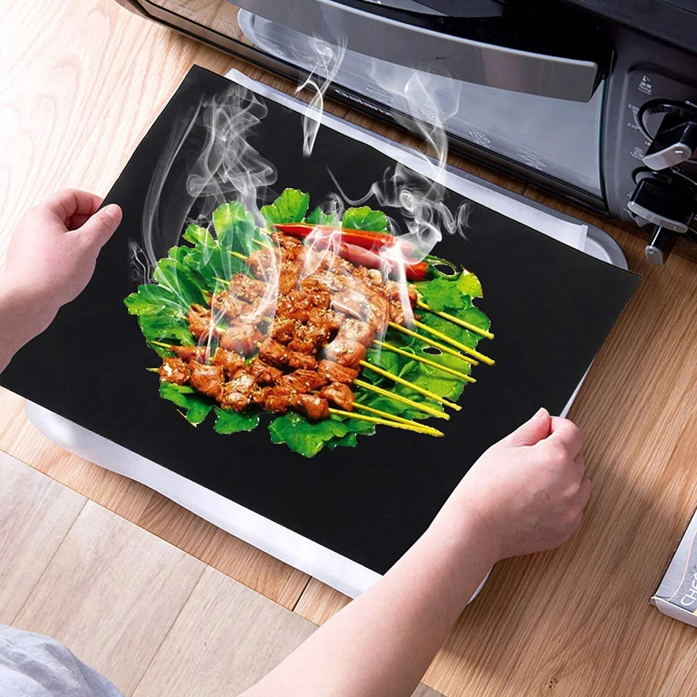 3 шт многоразовые прямоугольные не липкие духовка барбекю коврики для гриля муки