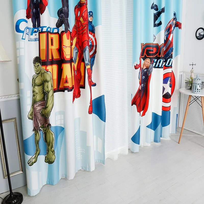 

Custom Window Curtains for Living Room Bedroom Nursery Kid Children Boy Room Window Tulle Sheer Drapes Super Iron Captain