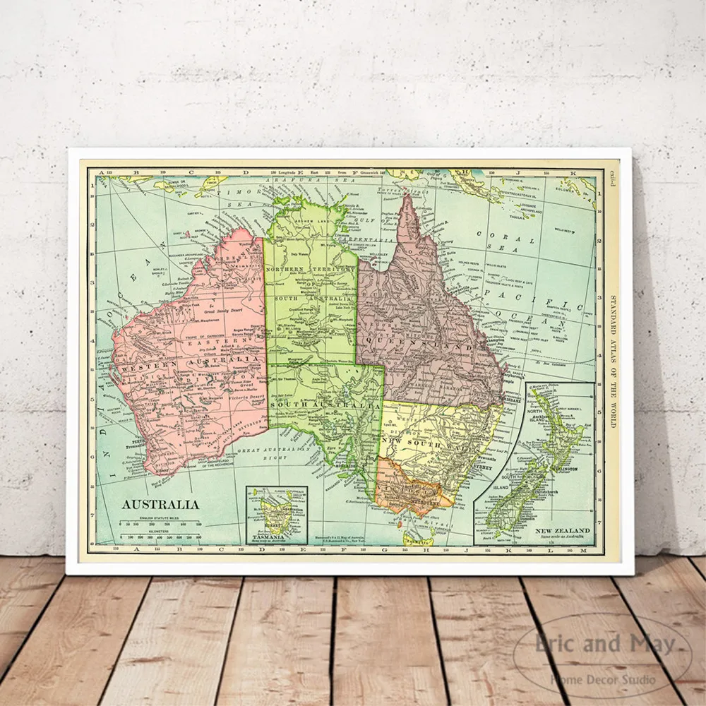 

Australia Map Quotes Modern Decorative Wall Pictures For Living Room Canvas Painting Art No Frame Posters And Prints Home Decor