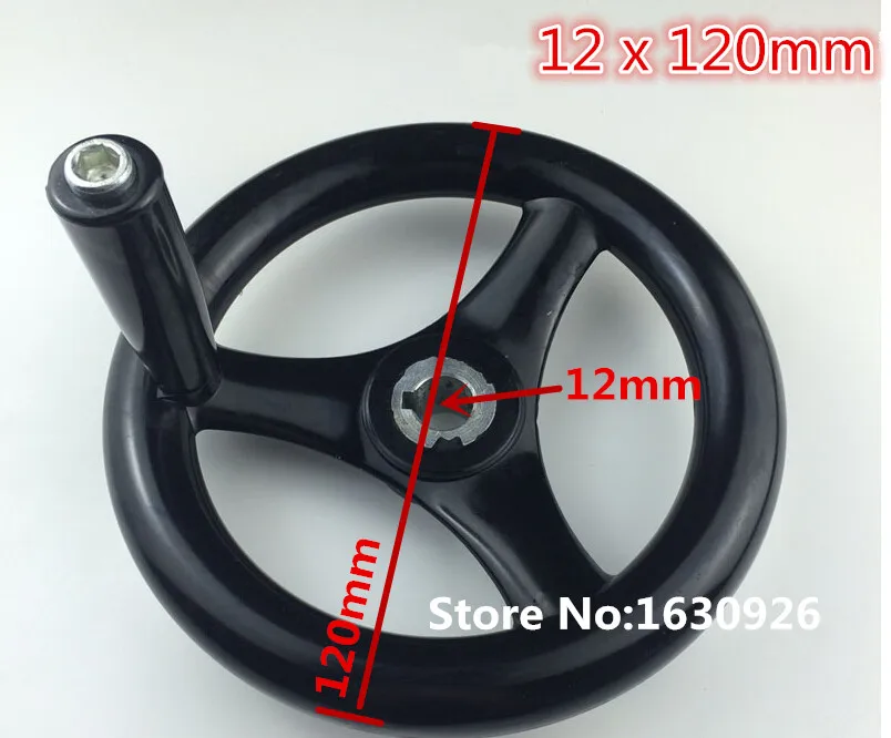 

FREE SHIPPING Milling Machines 12 x 120mm Spoked Hand Wheel Black