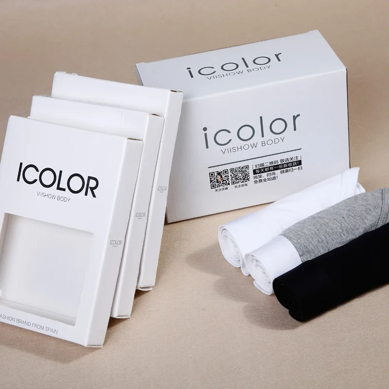 IColor сексуальное мужское нижнее белье хлопковые мужские шорты s Нижнее Трусы 3 шт.