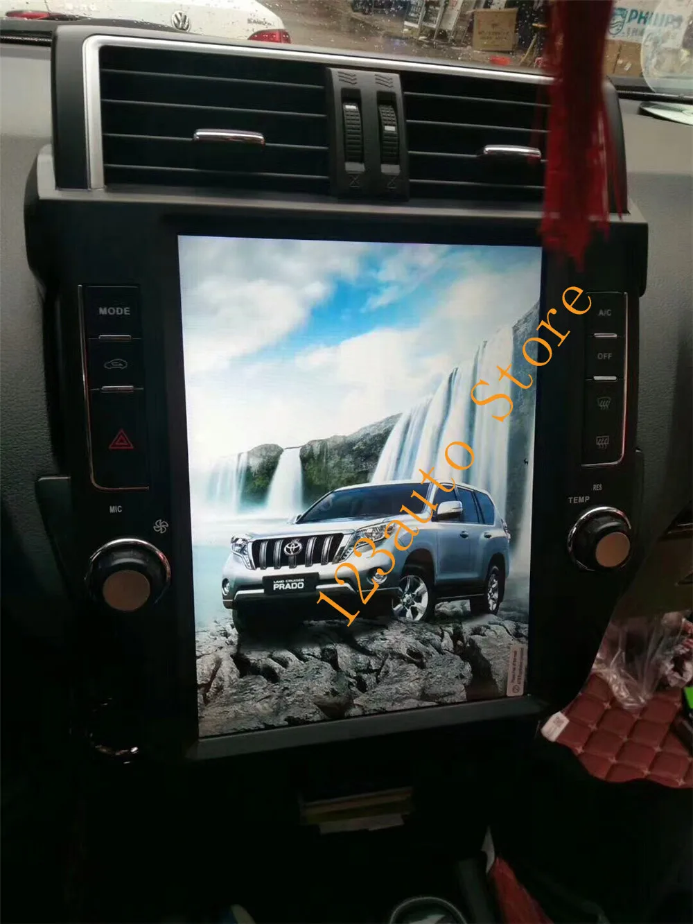 12,1 дюймов вертикальный Tesla стиль Android 8,1 Авто DVD gps PX6 ips для TOYOTA Land Cruiser Prado 150 радио
