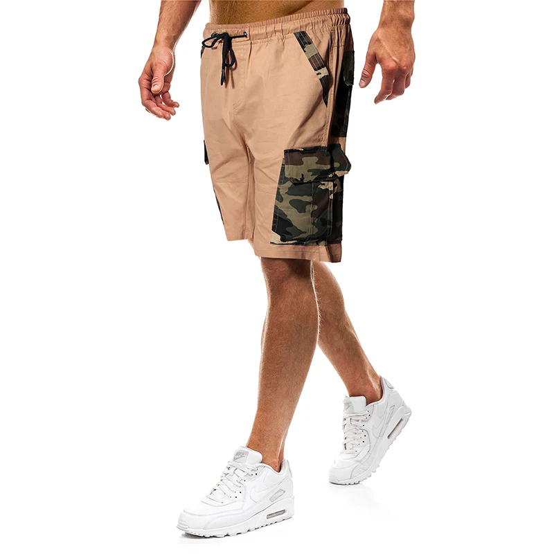 PADEGAO Brand High Quality Summer 2019 New Men's Fashion Leisure Comfort Camouflage Stitching Tie Belt Tool Shorts | Мужская одежда