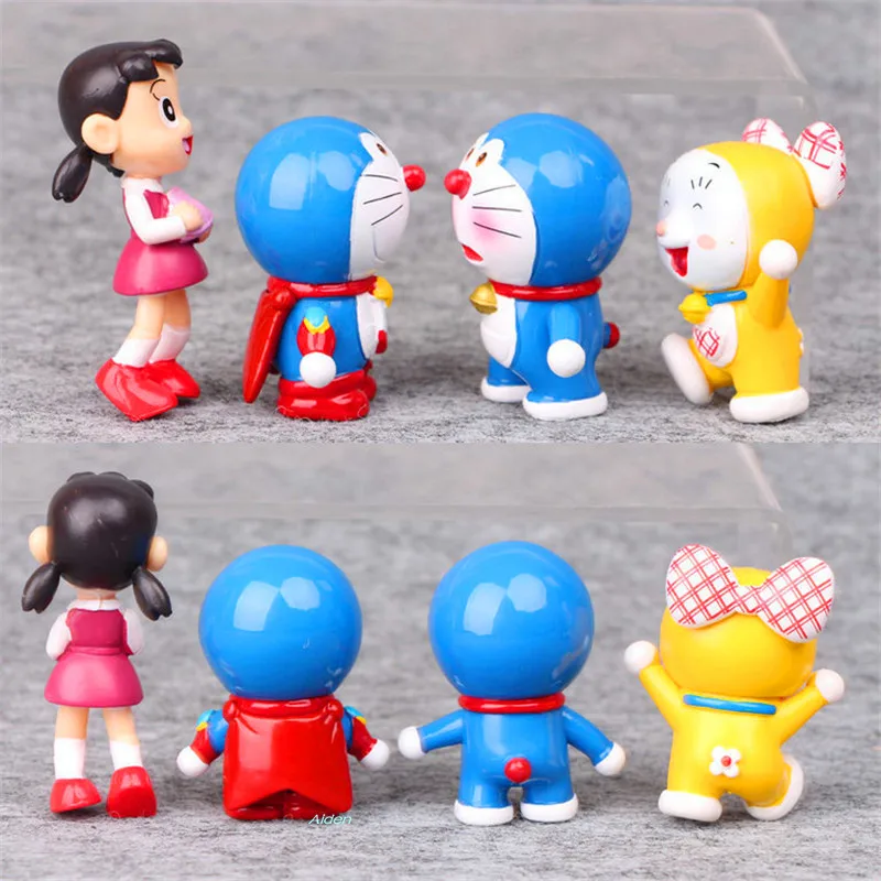 8 шт./компл. Doraemon Nobita Nobi Honekawa Suneo Konta Takeshi декоративная ПВХ экшн фигурка