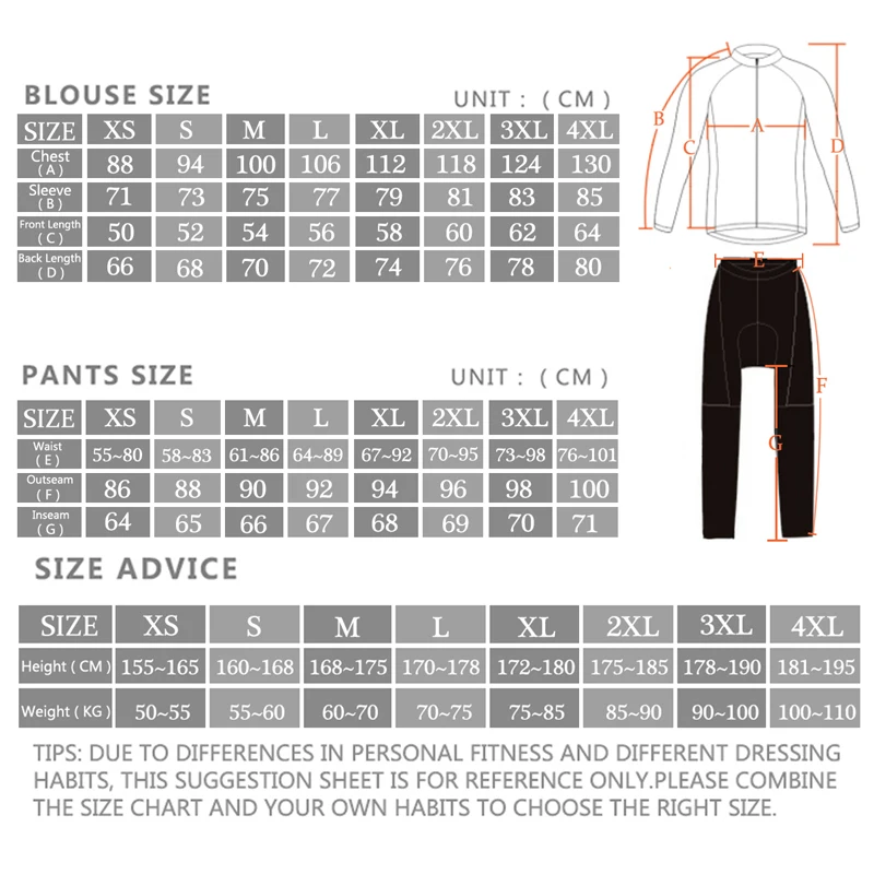

2019 Spring/autumn New Black Long Sleeve Cycling Jersey Set Bib Pants Ropa Ciclismo Bicycle Clothing MTB Bike Jersey Men Clothes