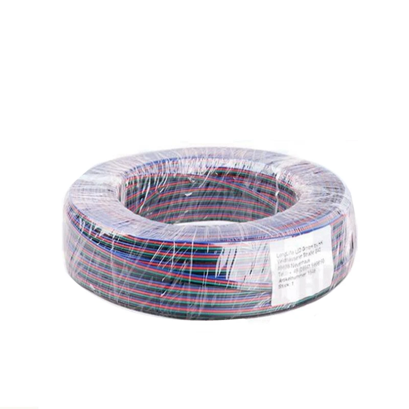 Новый 4Pin 5pin удлинитель 22 awg кабель для DC12V 3528 5050 RGB RGBW RGBWW Светодиодная лента 5 м 10 20 30