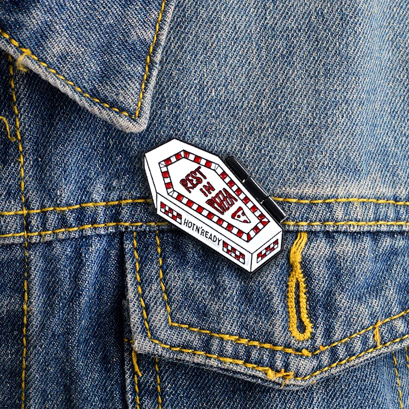 Милая фигурная брошь в виде гроба милая романтическая красочная стильная