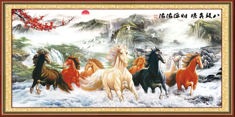 Готовая вышивка крестиком Lucky horse для комплекта вышивки X02 без рамки TC18|cross