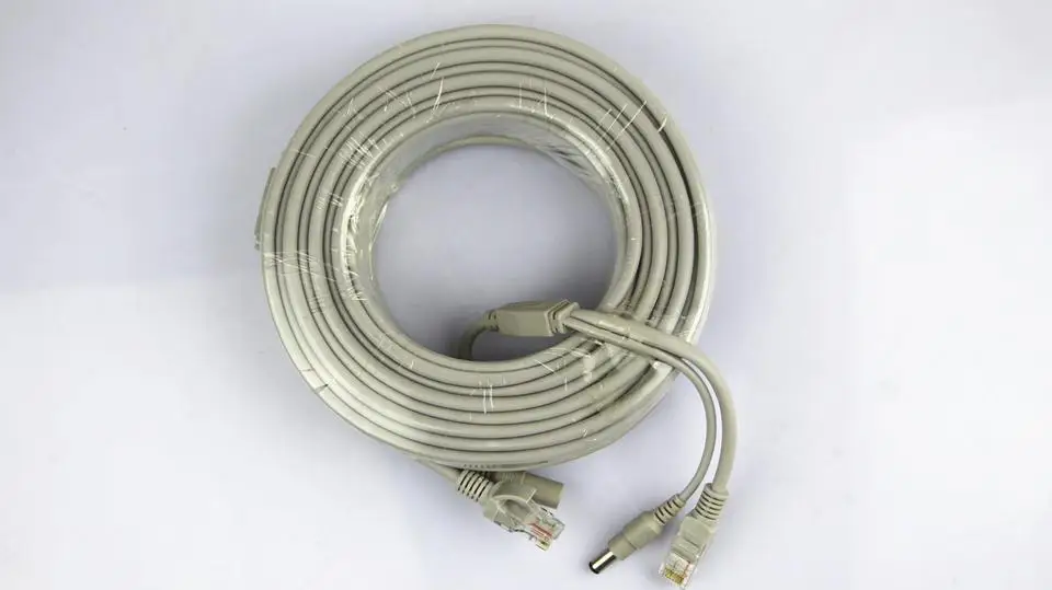 Сетевой кабель питания 15 м 20 м RJ45 Ethernet порт 2 в 1 источник питания и Сетевой удлинитель ip-камера линия CCTV система LAN шнур
