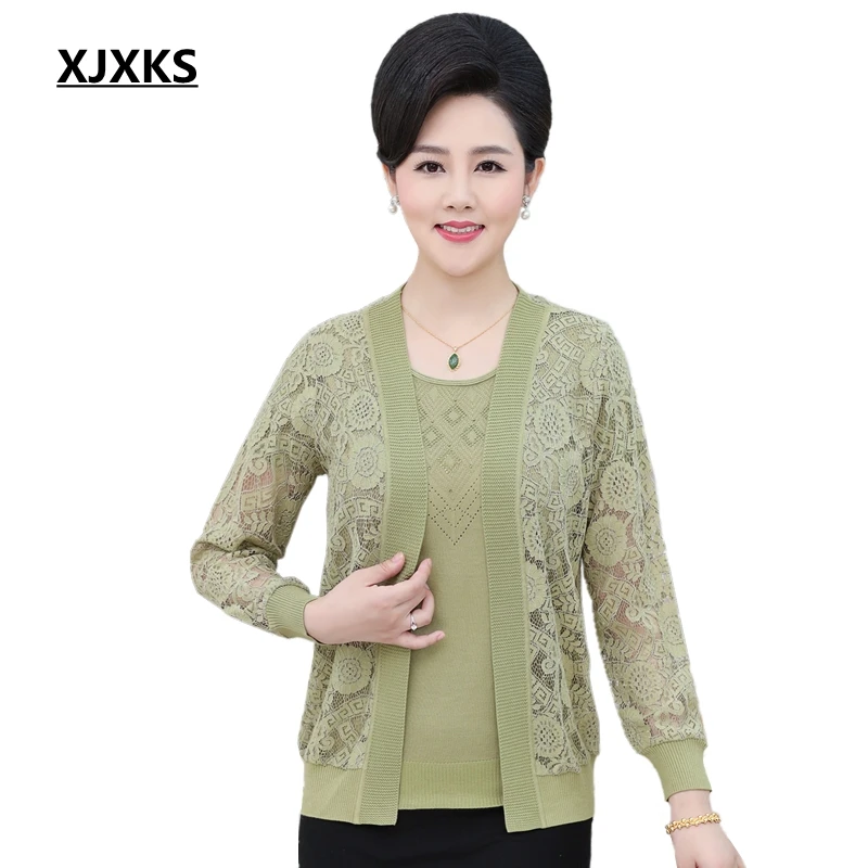 Женский вязаный свитер XJXKS крючком свитер|female cardigan|cardigan womencrochet cardigan |