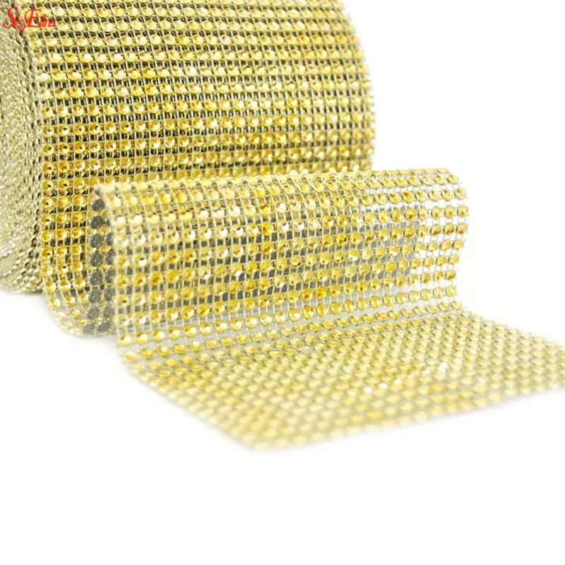 90 см Хрустальная блестящая Алмазная сетчатая лента Серебряная рулонная со
