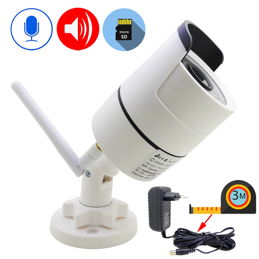Ip-камера Wifi 1080P 960P 720P наружная система видеонаблюдения 3 метра адаптер питания беспроводной аудио ONVIF hd-камера домашняя камера